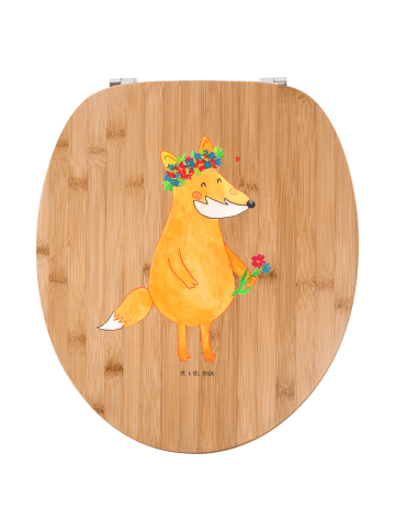 Mr. & Mrs. Panda Toilettendeckel Fuchs Blumen ohne Spruch in Braun