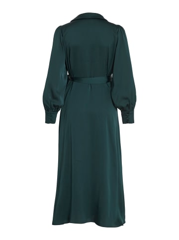 Vila Kleid mit V-Ausschnitt in Scarab