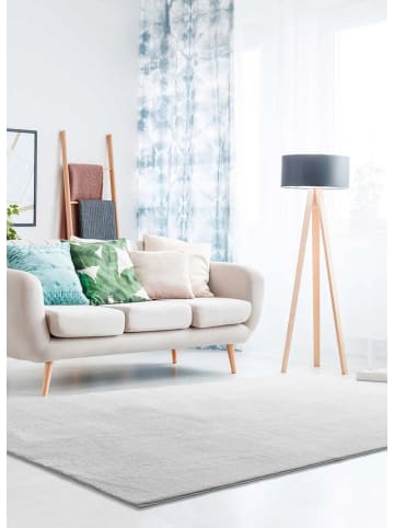 Atticgo Waschbarer Hochflor-Teppich LOFT in silber