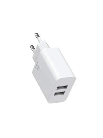 Wisam® 2.4A Dual-USB-Ladegerät (EU) Lightning 1m Reiseset (weiß)
