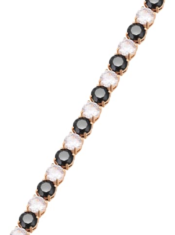 faina Women Crystal-Studded Bracelet in Rose Gold Black