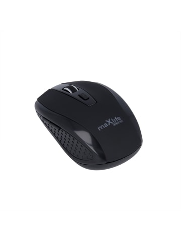 maXlife Kabellose Maus in 800/1000/1600 DPI mit 6 Tasten & USB-Empfänger in Schwarz
