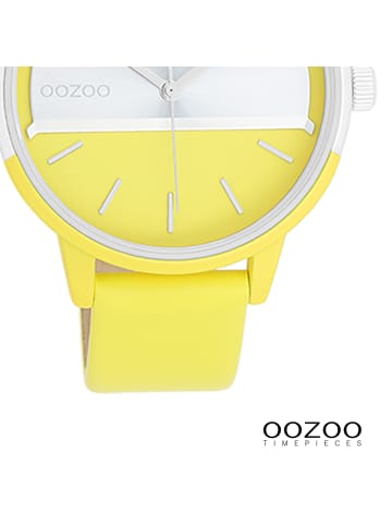 Oozoo Analog-Armbanduhr Oozoo Timepieces gelb groß (ca. 42mm)