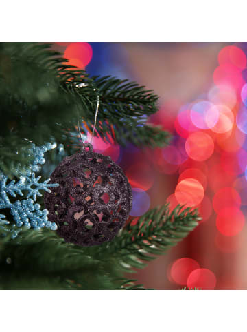 relaxdays 150-tlg. Weihnachtskugeln Set in Braun