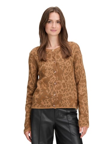 CARTOON Strick-Cardigan mit Rundhalsausschnitt in Camel/Braun