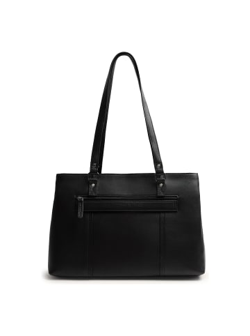 The Chesterfield Brand Alverino Schultertasche Leder 38 cm Laptopfach black