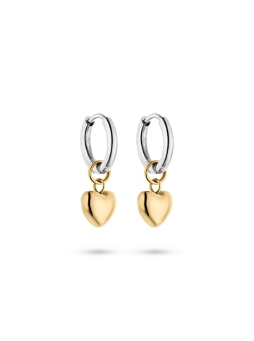 Tamaris Creolen Tiny Steel Heart in mehrfarbig