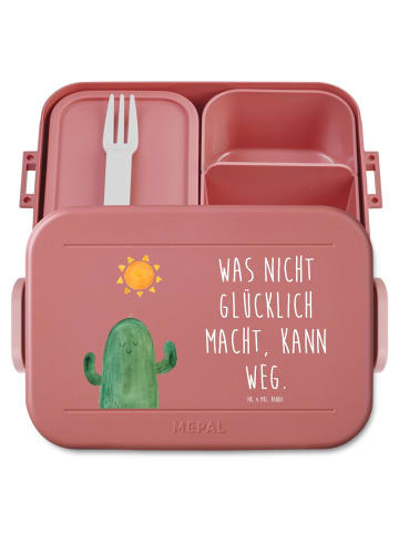 Mr. & Mrs. Panda Bentobox Kaktus Sonne Motiv mit Spruch in Rot Pastell