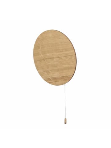 Licht-Erlebnisse Wandlampe Ø 20 x (H)20 cm in Schwarz Holz (hell)Schwarz Holz (hell)