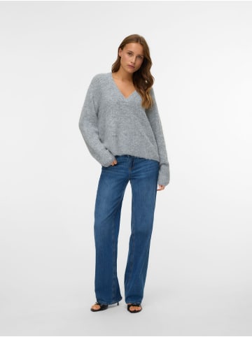 Vero Moda Strickpullover in Medium Grey Melange