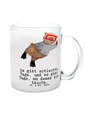 Mr. & Mrs. Panda Teetasse Bär Tauchen mit Spruch in Transparent