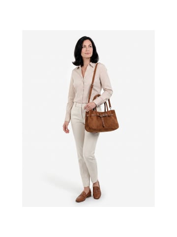 Tamaris TAS Melina Schultertasche Leder 39 cm in cognac