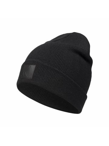 Occulto Winter Mütze Beanie Schwarz Label in Schwarz