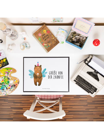 Mr. & Mrs. Panda Schreibunterlage Bär Zahnfee mit Spruch in Weiß