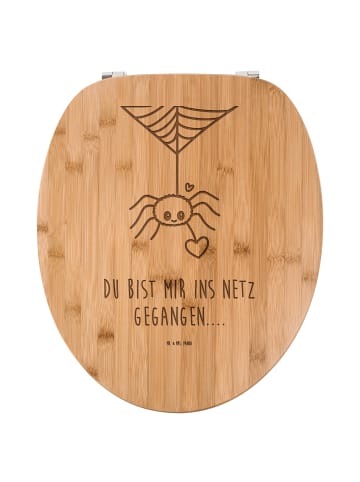 Mr. & Mrs. Panda Toilettendeckel Spinne Agathe Liebe mit Spruch in Transparent
