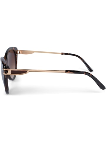 styleBREAKER Cateye Sonnenbrille in Braun Demi / Braun Verlauf