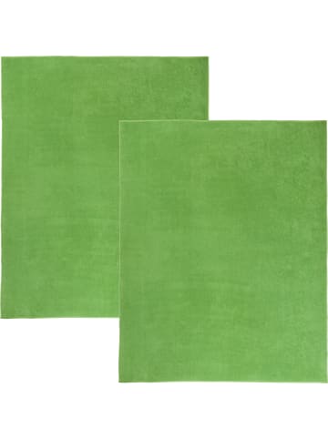 Erwin Müller Velours-Frottier Frottierdecke 2er-Pack in grün