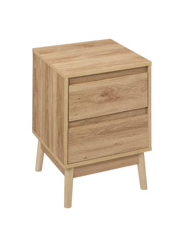 5five Simply Smart Nachtkommode ABANA, 2 Schubladen in Braun, 40 x 40 x 56 cm