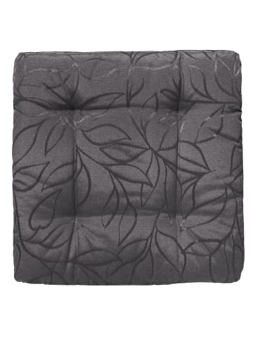 Erwin Müller Jacquard, Baumwollmischung Outdoor-Stuhlkissen Terrassa in anthrazit