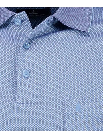 Ragman Poloshirt langarm in Blau