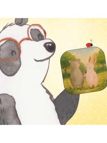 Mr. & Mrs. Panda Tassenuntersetzer Bär und Hase Umarmen Design o... in Weiß