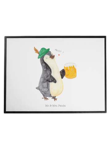 Mr. & Mrs. Panda tischpad Pinguin Bier ohne Spruch in Weiß