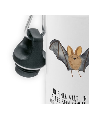 Mr. & Mrs. Panda Trinkbehälter Fledermaus Flügel mit Spruch in Weiß