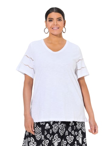 Ulla Popken Shirt in schneeweiß