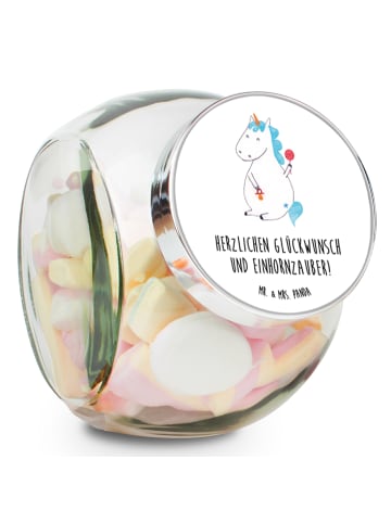 Mr. & Mrs. Panda Teedose Einhorn Baby mit Spruch in Weiß