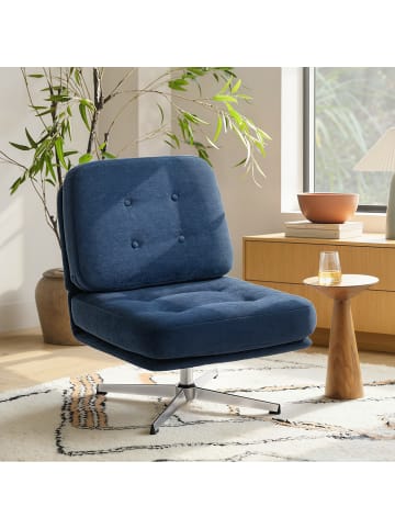 HOMCOM Loungesessel-87L x 70B x 84H cm-Blau