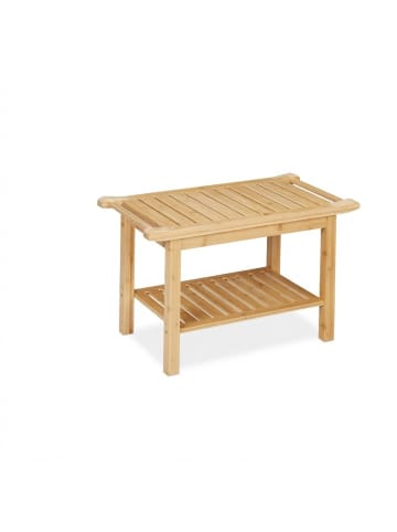 relaxdays Badhocker in Natur - (B)75 x (H)45 x (T)40,5 cm