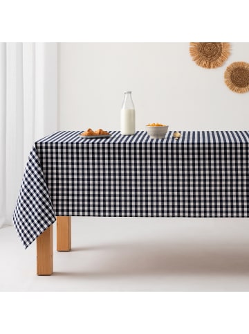 Tischdecke „Vichy“ in Marineblau
