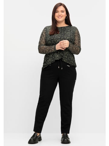 sheego Jogg Pants in schwarz