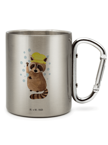 Mr. & Mrs. Panda Kaffeetasse Waschbär ohne Spruch in Silber