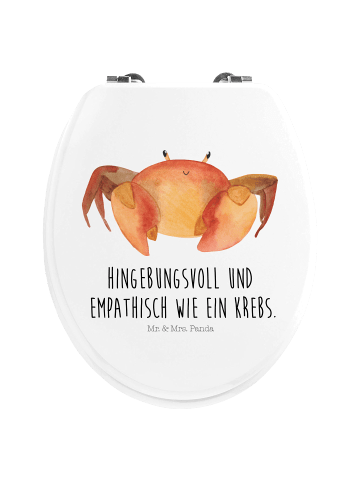Mr. & Mrs. Panda Klodeckel Sternzeichen Krebs mit Spruch in Weiß