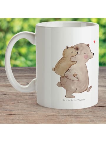 Mr. & Mrs. Panda Plastikbecher Papa Bär ohne Spruch in Weiß