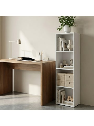 VASAGLE Bücherregal Custos in Wolkenweiß - (B)30 x (H)106 x (T)24 cm