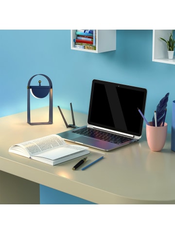 ZMH Tischleuchte LED in blau tragbare 3000K Warmweiß Stimmungslicht mit Akku