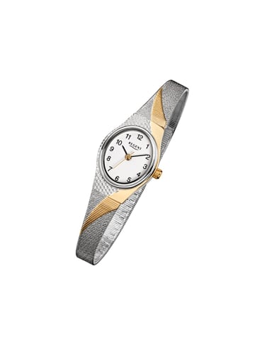 Regent Analog-Armbanduhr Regent Metallarmband silber, gold extra groß (ca. 20x22mm)