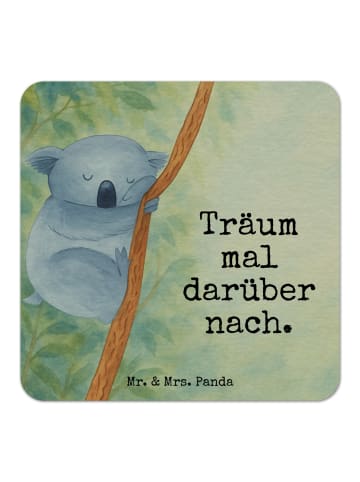 Mr. & Mrs. Panda Bierdeckel Koalabär Design mit Spruch in Weiß