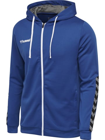 Hummel Hoodie Hmlauthentic Poly Zip Hoodie in TRUE BLUE