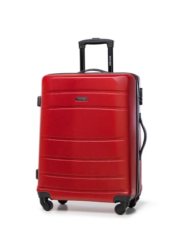 Wittchen Medium suitcase and cosmetic case made of textured in Red