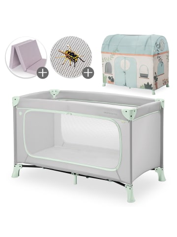 Hauck Reisebett Set Dream N Play Plus inkl. Spielzelt, in grau,gruen