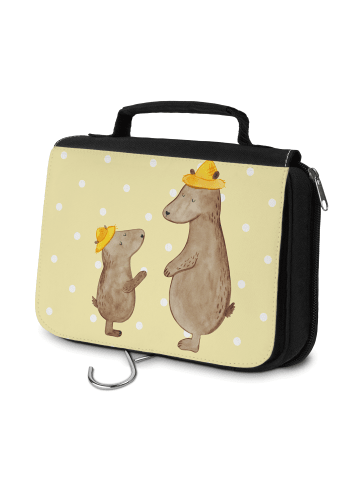 Mr. & Mrs. Panda Waschtasche Bären mit Hut ohne Spruch in Gelb Pastell