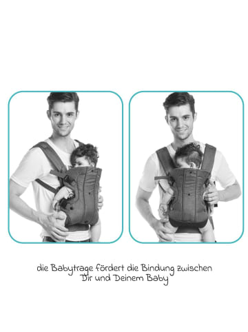 fillikid Babytrage & Wetterschutz ab 3,5 -15 kg in schwarz
