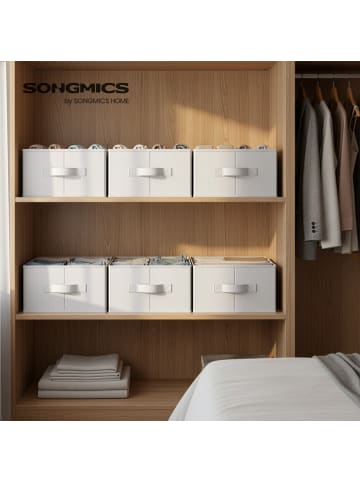 SONGMICS 4er-Set: Aufbewahrungsbox Tina in Wolkenweiß - (B)30 x (H)17 x (T)42 cm