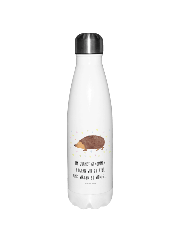 Mr. & Mrs. Panda Thermosflasche Igel Herzen mit Spruch in Weiß