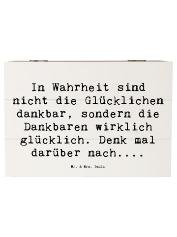Mr. & Mrs. Panda Box Spruch Dankbarkeit für kleine Dinge mit Spruch in Weiß