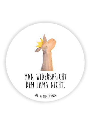 Mr. & Mrs. Panda Magnet für Fotos Lamakopf König mit Spruch in Weiß