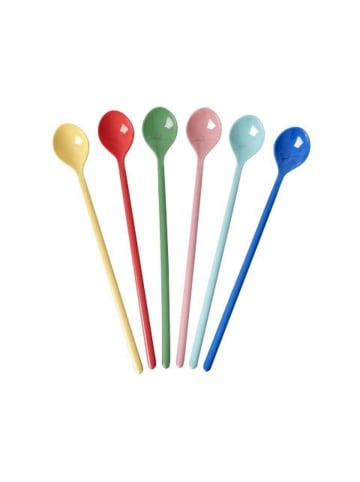 Rice Melamin Latte Löffel Set – Bunt (6er-Set) in bunt